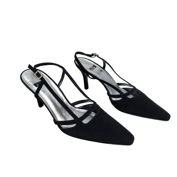 Stuart Weitzman Strappy Jeweled Pointed Toe Heel Size 8.5B - Picture 1 of 8